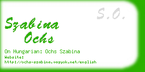 szabina ochs business card